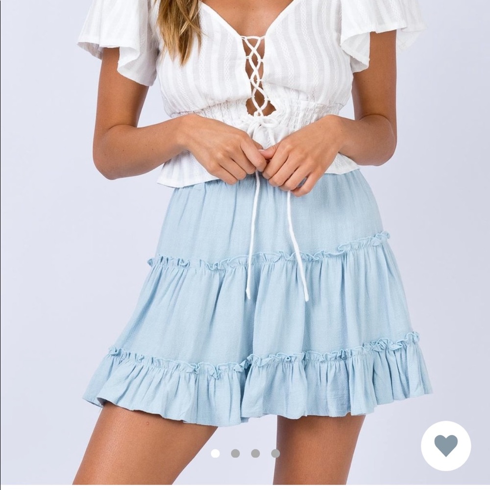 Princess Polly Addison Mae Blue Mini Skirt